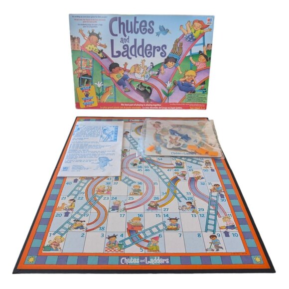 Milton Bradley 1997 Chutes And Ladders Board Game 100% Complete Great Condition - Picture 1 of 6